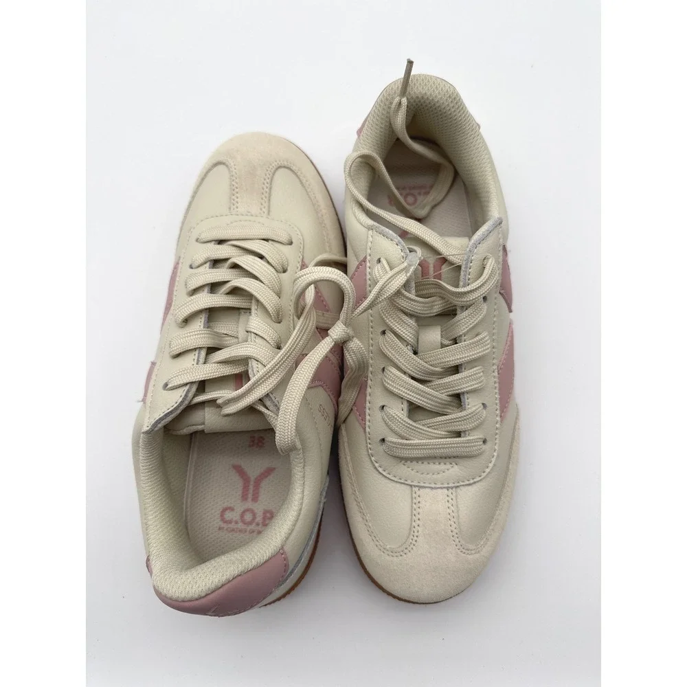 C.O.B. Culture of Brave Fearless sneakers Size 38 Pink Leather Gum Sole retro